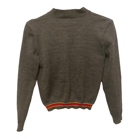 Harry Potter Crop Button Up Cardigan Sweater Women’s Size Medium Grey Leigh - Picture 2 of 7